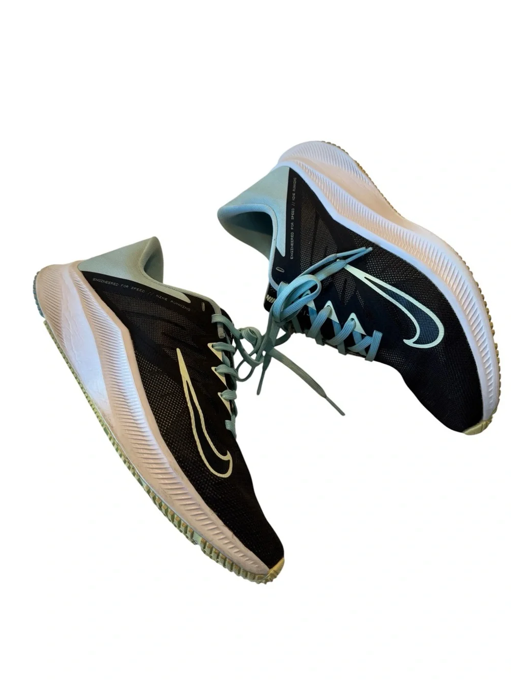 Nike Women’s Quest CD0232-005 Black Aqua Running Shoes Size 9